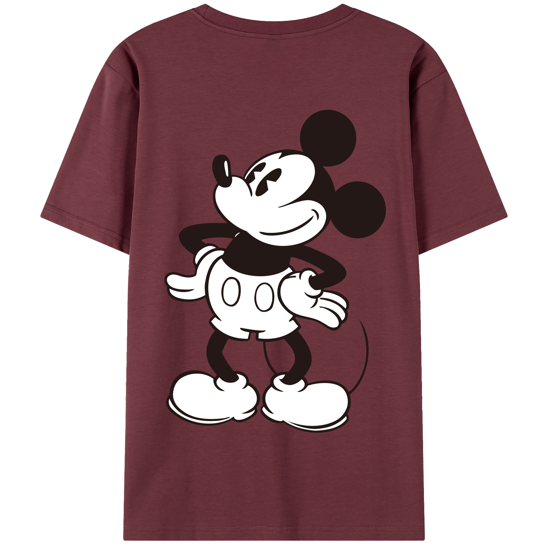 （画像用） ミッキーマウス Mickey Mouse 綿100％半袖Tシャツ（背面プリント）